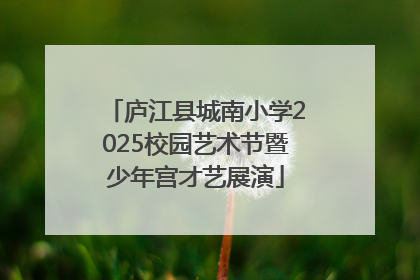 庐江县城南小学2025校园艺术节暨少年宫才艺展演