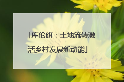 库伦旗：土地流转激活乡村发展新动能