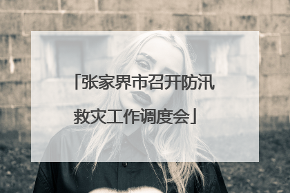 张家界市召开防汛救灾工作调度会