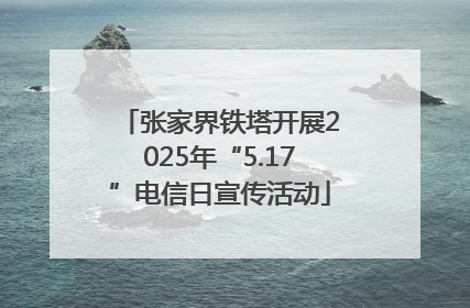 张家界铁塔开展2025年“5.17”电信日宣传活动