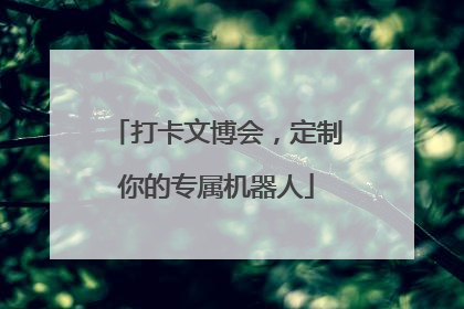 打卡文博会，定制你的专属机器人