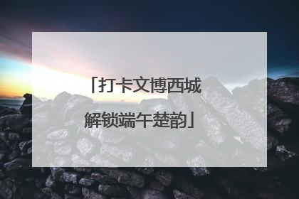 打卡文博西城 解锁端午楚韵