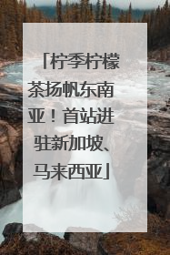 柠季柠檬茶扬帆东南亚！首站进驻新加坡、马来西亚