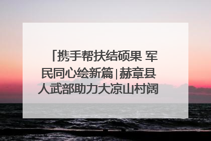 携手帮扶结硕果 军民同心绘新篇∣赫章县人武部助力大凉山村阔步乡村振兴路