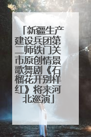 新疆生产建设兵团第二师铁门关市原创情景歌舞剧《石榴花开别样红》将来河北巡演