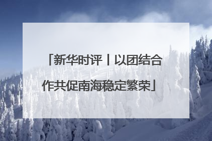 新华时评丨以团结合作共促南海稳定繁荣