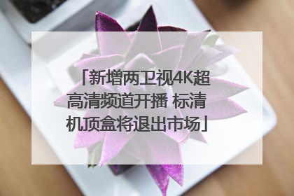新增两卫视4K超高清频道开播 标清机顶盒将退出市场