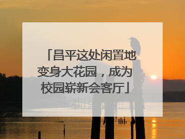 昌平这处闲置地变身大花园，成为校园崭新会客厅