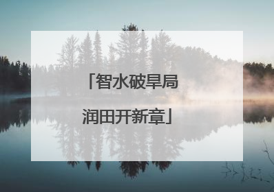 智水破旱局 润田开新章