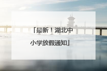 最新！湖北中小学放假通知