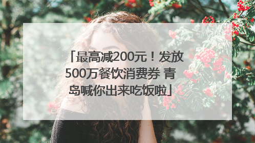 最高减200元！发放500万餐饮消费券 青岛喊你出来吃饭啦