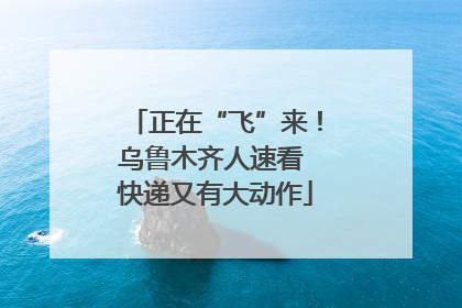 正在“飞”来！乌鲁木齐人速看 快递又有大动作
