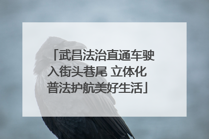 武昌法治直通车驶入街头巷尾 立体化普法护航美好生活