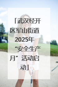 武汉经开区军山街道2025年“安全生产月”活动启动