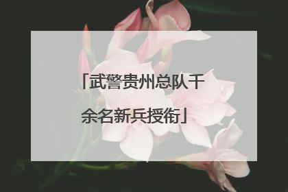 武警贵州总队千余名新兵授衔