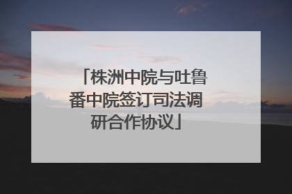 株洲中院与吐鲁番中院签订司法调研合作协议