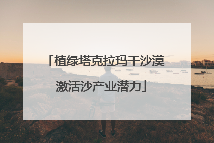 植绿塔克拉玛干沙漠 激活沙产业潜力