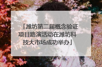 潍坊第二届概念验证项目路演活动在潍坊科技大市场成功举办