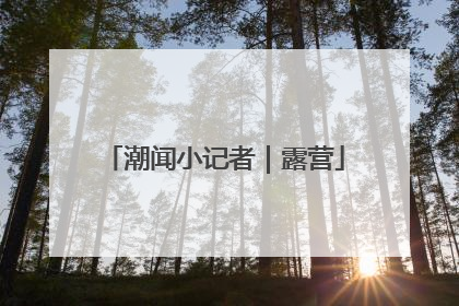 潮闻小记者｜露营