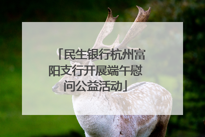 民生银行杭州富阳支行开展端午慰问公益活动