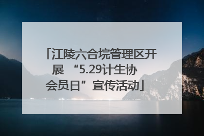 江陵六合垸管理区开展 “5.29计生协会员日”宣传活动
