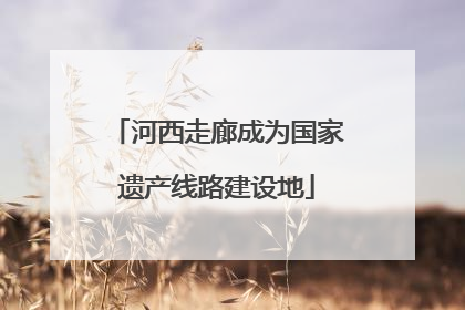 河西走廊成为国家遗产线路建设地