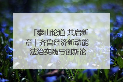 泰山论道 共启新章｜齐鲁经济新动能 法治实践与创新论坛成功举办