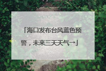 海口发布台风蓝色预警，未来三天天气→