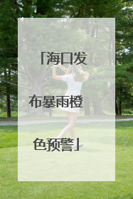 海口发布暴雨橙色预警