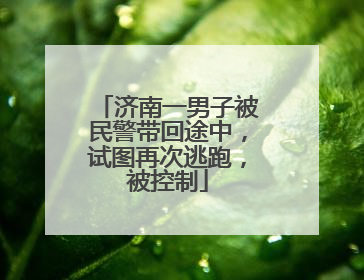 济南一男子被民警带回途中，试图再次逃跑，被控制