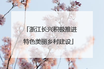 浙江长兴积极推进特色美丽乡村建设