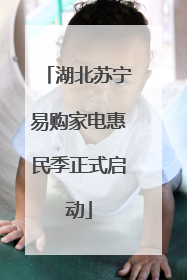 湖北苏宁易购家电惠民季正式启动