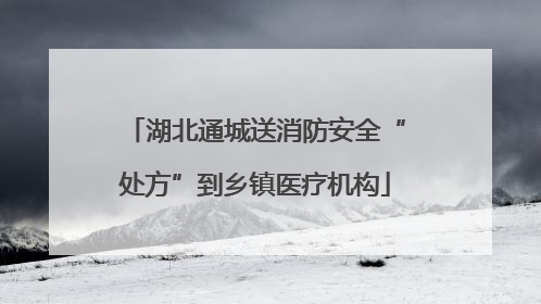 湖北通城送消防安全“处方”到乡镇医疗机构