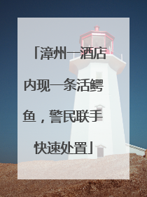 漳州一酒店内现一条活鳄鱼，警民联手快速处置