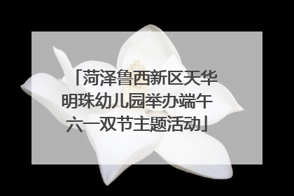 菏泽鲁西新区天华明珠幼儿园举办端午六一双节主题活动