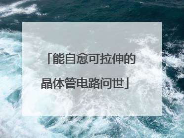 能自愈可拉伸的晶体管电路问世