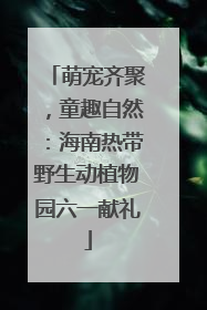 萌宠齐聚，童趣自然：海南热带野生动植物园六一献礼