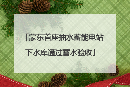 蒙东首座抽水蓄能电站下水库通过蓄水验收