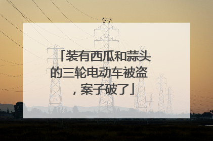 装有西瓜和蒜头的三轮电动车被盗，案子破了