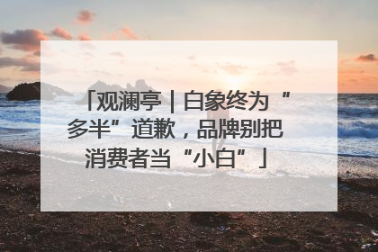 观澜亭｜白象终为“多半”道歉，品牌别把消费者当“小白”