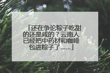 还在争论粽子吃甜的还是咸的？云南人已经把中药材和咖啡包进粽子了……