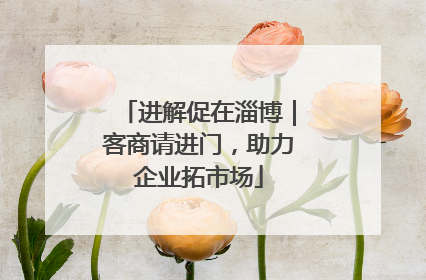 进解促在淄博｜客商请进门，助力企业拓市场
