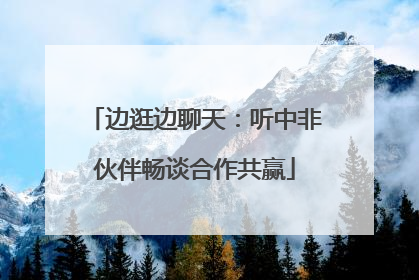 边逛边聊天：听中非伙伴畅谈合作共赢