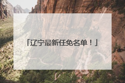 辽宁最新任免名单！