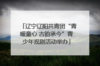 辽宁辽阳共青团“青暖童心 古韵承今”青少年观剧活动举办