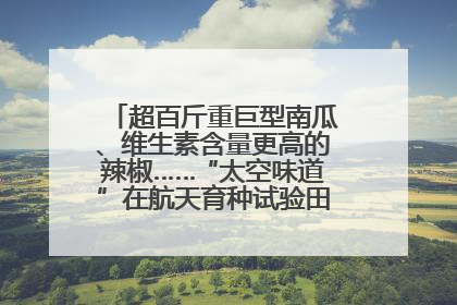 超百斤重巨型南瓜、维生素含量更高的辣椒……“太空味道”在航天育种试验田里拔节生长