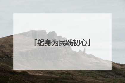 躬身为民践初心