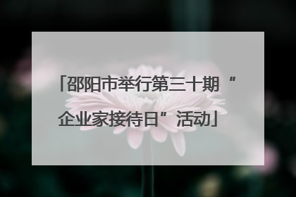 邵阳市举行第三十期“企业家接待日”活动