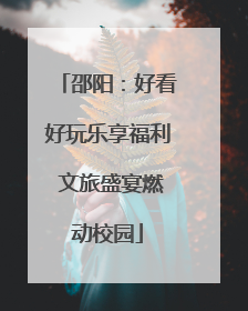 邵阳：好看好玩乐享福利 文旅盛宴燃动校园