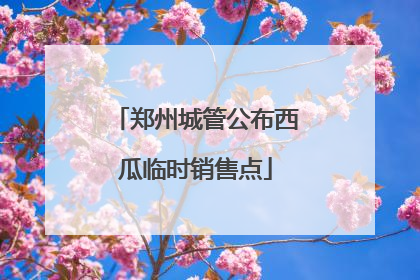 郑州城管公布西瓜临时销售点